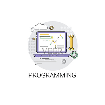 软件开发计算机编程设备技术图标